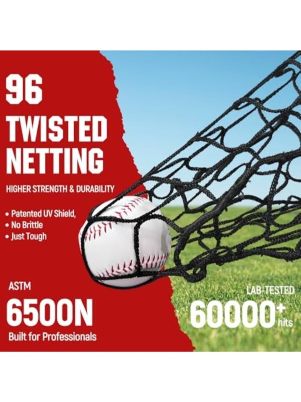Upgraded 9 Hole Baseball Pitching Net with Strike Zone, Professional 9 Pocket So - Picture 3 of 7